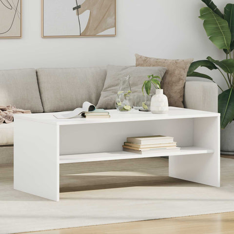 vidaXL Coffee Table White 100 x 50 x 40 cm Engineered Wood