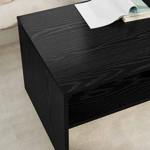 vidaXL Coffee Table Black Oak 100 x 50 x 40 cm Engineered Wood