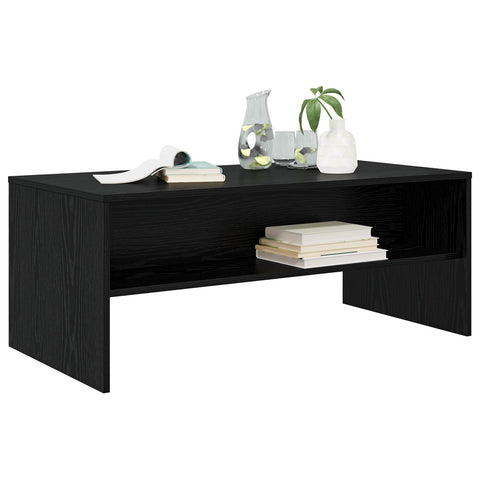 vidaXL Coffee Table Black Oak 100 x 50 x 40 cm Engineered Wood