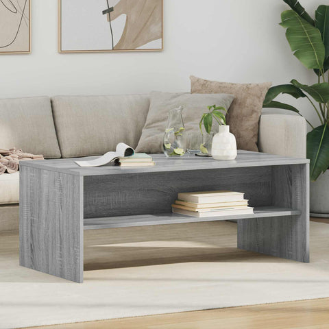 vidaXL Coffee Table Grey Sonoma 100 x 50 x 40 cm Engineered Wood