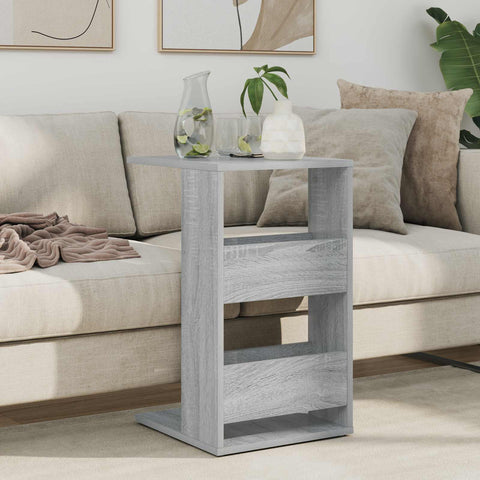 vidaXL Side Table Grey Sonoma 40 x 35 x 60.5 cm Engineered Wood