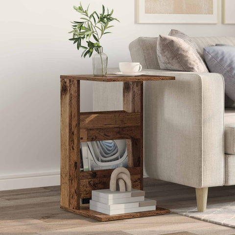 vidaXL Side Table Old Wood 40 x 35 x 60.5 cm Engineered Wood