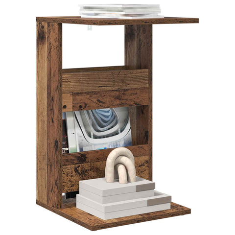 vidaXL Side Table Old Wood 40 x 35 x 60.5 cm Engineered Wood