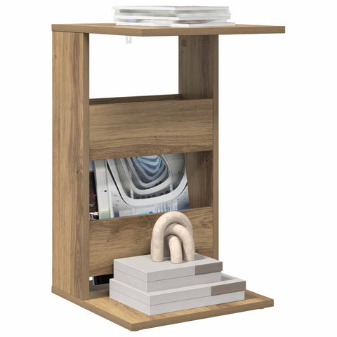 vidaXL Side Table Artisan Oak 40 x 35 x 60.5 cm Engineered Wood
