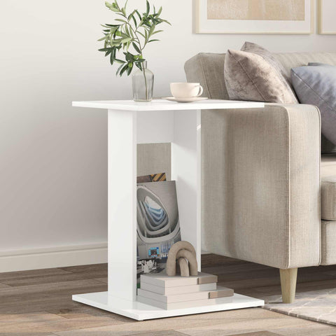 vidaXL Side Table White 45 x 40 x 62.5 cm Engineered Wood