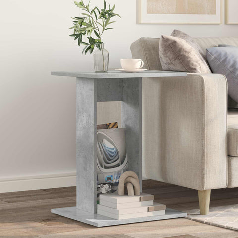 vidaXL Side Table Concrete Grey 45 x 40 x 62.5 cm Engineered Wood