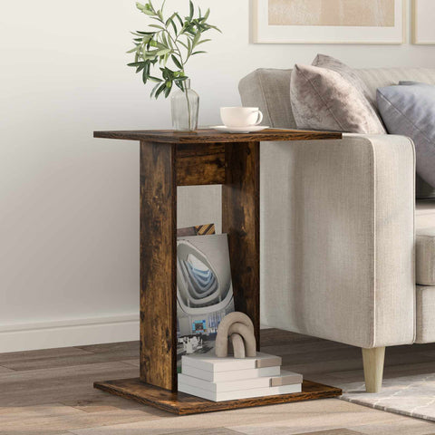 vidaXL Side Table Smoked Oak 45 x 40 x 62.5 cm Engineered Wood