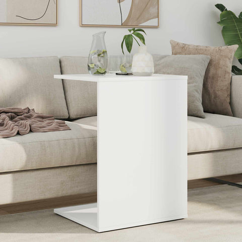 vidaXL Side Table White 45 x 40 x 62.5 cm Engineered Wood