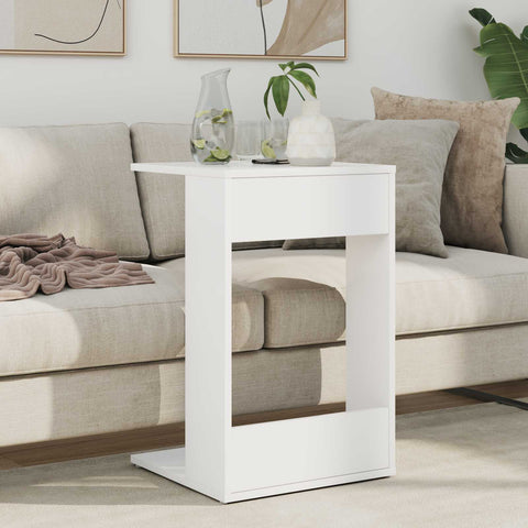 vidaXL Side Table White 40 x 38 x 62.5 cm Engineered Wood
