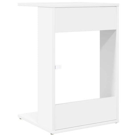 vidaXL Side Table White 40 x 38 x 62.5 cm Engineered Wood
