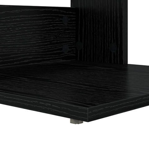 vidaXL Side Table Black Oak 40 x 38 x 62.5 cm Engineered Wood