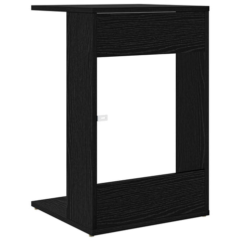 vidaXL Side Table Black Oak 40 x 38 x 62.5 cm Engineered Wood