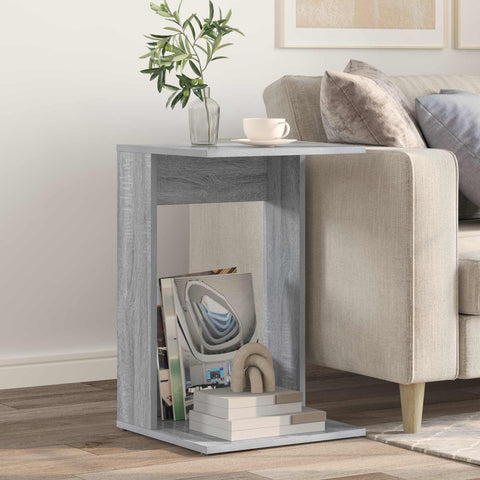 vidaXL Side Table Grey Sonoma 40 x 38 x 62.5 cm Engineered Wood