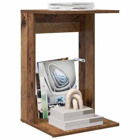 vidaXL Side Table Old Wood 40 x 38 x 62.5 cm Engineered Wood