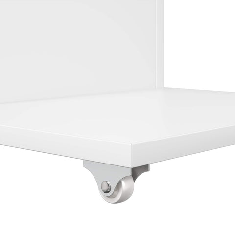 vidaXL Side Table with Wheel White 40 x 35 x 60 cm Engineered Wood