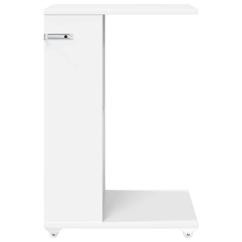 vidaXL Side Table with Wheel White 40 x 35 x 60 cm Engineered Wood