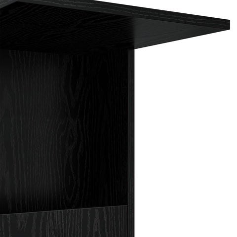 vidaXL Side Table with Wheel Black Oak 40 x 35 x 60 cm Engineered Wood