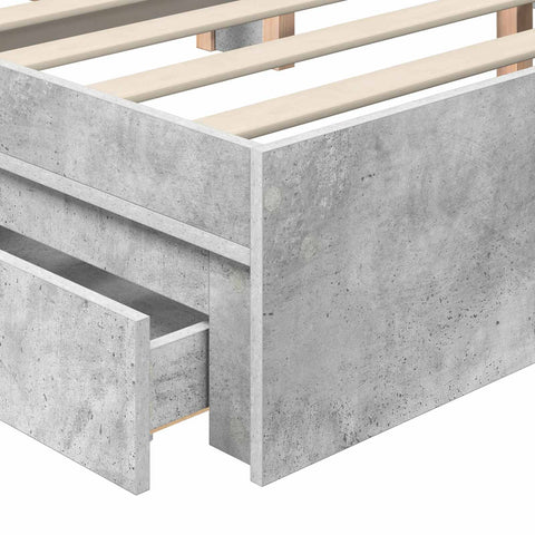 vidaXL Bed Frame Concrete Grey 180 x 200 cm Engineered Wood