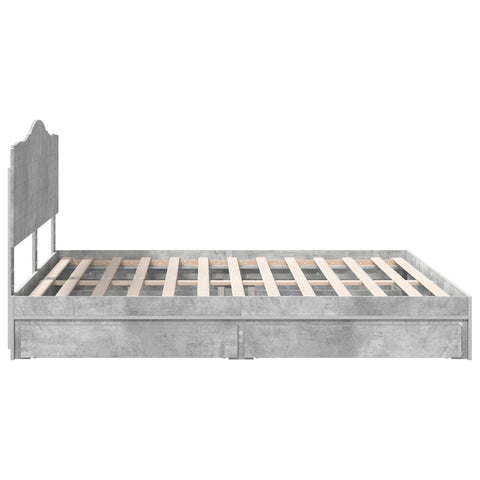 vidaXL Bed Frame Concrete Grey 180 x 200 cm Engineered Wood