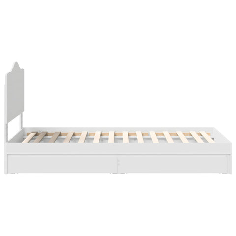vidaXL Bed Frame with Drawer White 90 x 190 cm Engineered Wood