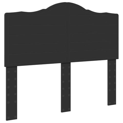 vidaXL Bed Frame with Headboard Black 135 x 190 cm Engineered Wood