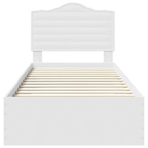 vidaXL Bed Frame with Drawer White 75 x 190 cm Engineered Wood