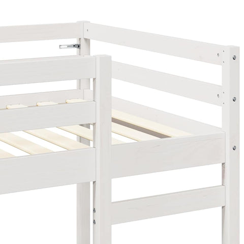 vidaXL Loft Bed Frame White 75 x 190 cm Solid Pine Wood