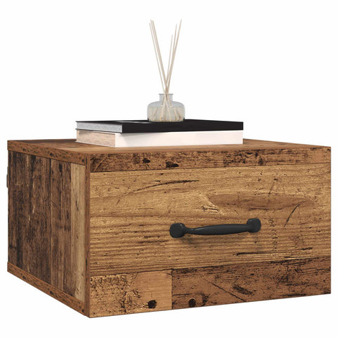 vidaXL Bedside Cabinet Old Wood 35 x 35 x 20 cm Engineered Wood