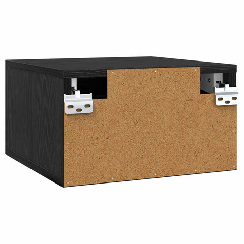 vidaXL Bedside Cabinet Black Oak 35 x 35 x 20 cm Engineered Wood