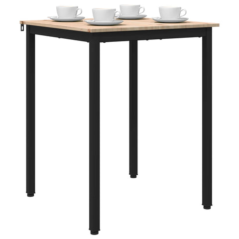 vidaXL Dining Table Natural 60 x 60 x 75 cm Solid Pine Wood