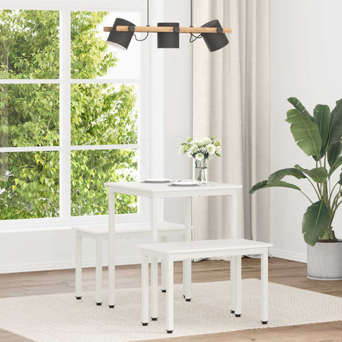 vidaXL Dining Table White 60 x 60 x 75 cm Solid Pine Wood