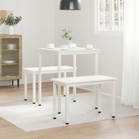 vidaXL Dining Table White 60 x 60 x 75 cm Solid Pine Wood