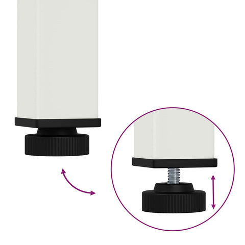 vidaXL Dining Table White 60 x 60 x 75 cm Solid Pine Wood