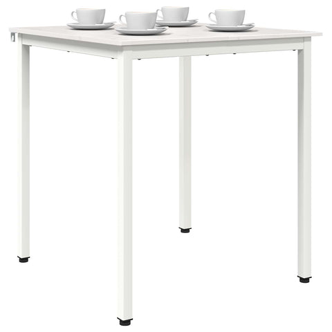vidaXL Dining Table White 60 x 60 x 75 cm Solid Pine Wood