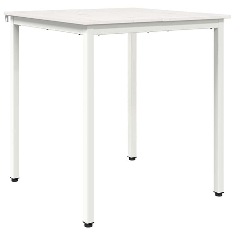 vidaXL Dining Table White 70 x 70 x 75 cm Solid Pine Wood