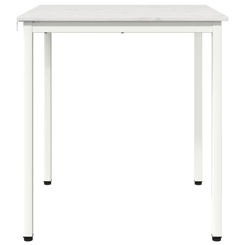 vidaXL Dining Table White 70 x 70 x 75 cm Solid Pine Wood