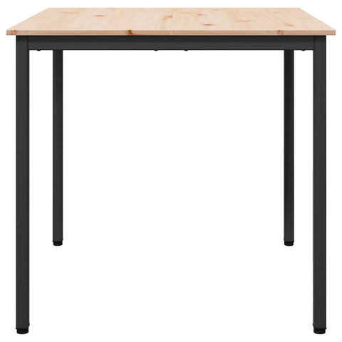vidaXL Dining Table Natural 80 x 80 x 75 cm Solid Pine Wood
