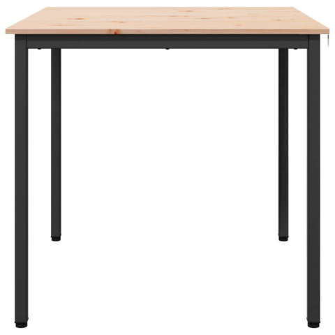vidaXL Dining Table Natural 80 x 80 x 75 cm Solid Pine Wood