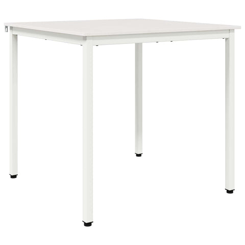 vidaXL Dining Table White 80 x 80 x 75 cm Solid Pine Wood