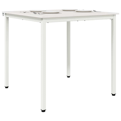 vidaXL Dining Table White 80 x 80 x 75 cm Solid Pine Wood