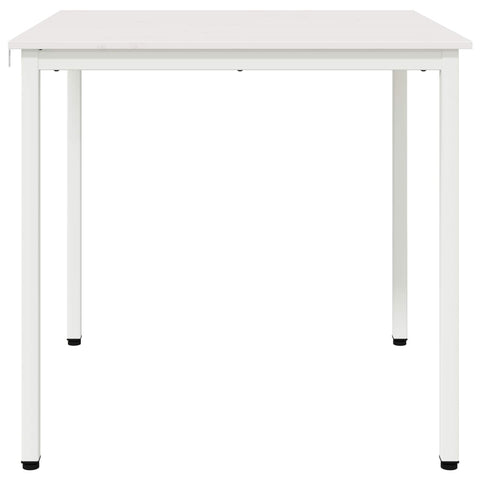 vidaXL Dining Table White 80 x 80 x 75 cm Solid Pine Wood