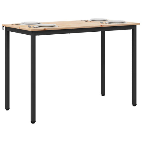 vidaXL Dining Table Natural 110 x 55 x 75 cm Solid Pine Wood