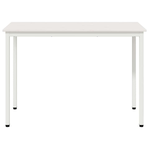 vidaXL Dining Table White 110 x 55 x 75 cm Solid Pine Wood