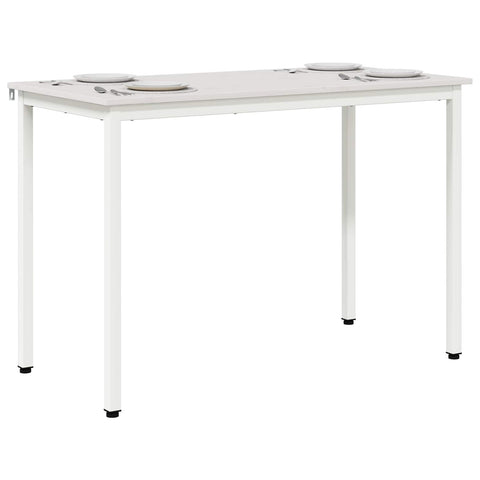 vidaXL Dining Table White 110 x 55 x 75 cm Solid Pine Wood