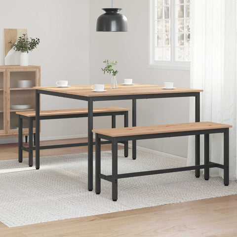 vidaXL Dining Table Natural 110 x 110 x 75 cm Solid Pine Wood