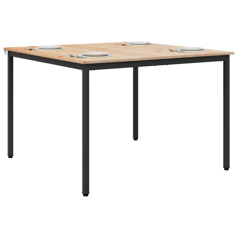 vidaXL Dining Table Natural 110 x 110 x 75 cm Solid Pine Wood