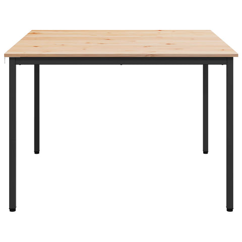 vidaXL Dining Table Natural 110 x 110 x 75 cm Solid Pine Wood