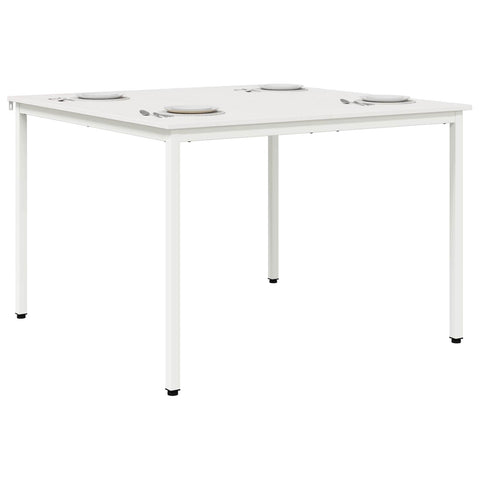 vidaXL Dining Table White 110 x 110 x 75 cm Solid Pine Wood