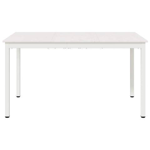 vidaXL Dining Table White 140 x 80 x 75 cm Solid Pine Wood