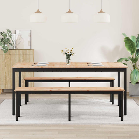 vidaXL Dining Table Natural 180 x 90 x 75 cm Solid Pine Wood